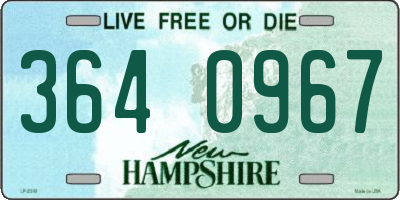 NH license plate 3640967