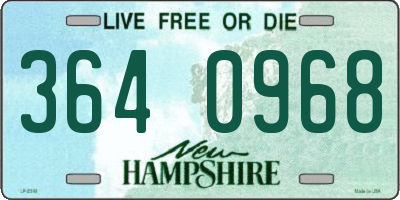 NH license plate 3640968