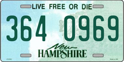 NH license plate 3640969