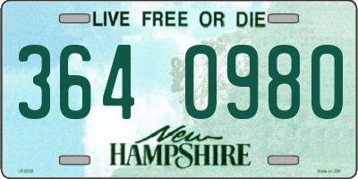 NH license plate 3640980