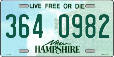 NH license plate 3640982