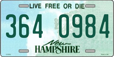 NH license plate 3640984