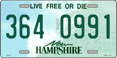 NH license plate 3640991