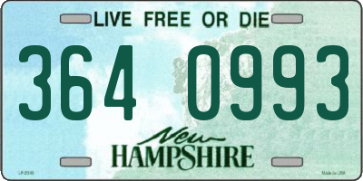NH license plate 3640993