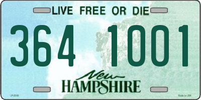 NH license plate 3641001