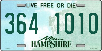 NH license plate 3641010