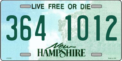 NH license plate 3641012