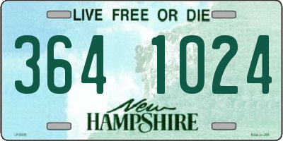 NH license plate 3641024