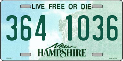 NH license plate 3641036