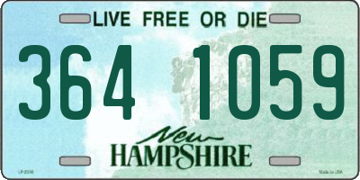NH license plate 3641059