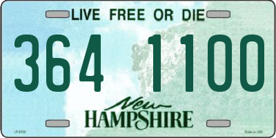 NH license plate 3641100