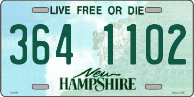 NH license plate 3641102