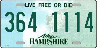 NH license plate 3641114
