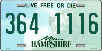 NH license plate 3641116