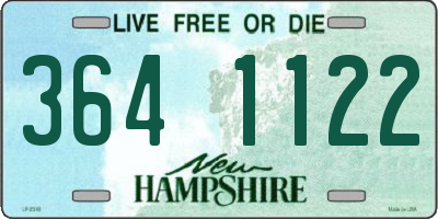 NH license plate 3641122