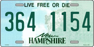 NH license plate 3641154