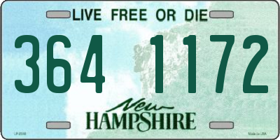 NH license plate 3641172