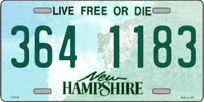 NH license plate 3641183