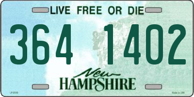 NH license plate 3641402