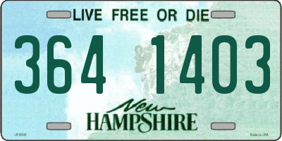 NH license plate 3641403