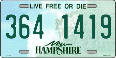 NH license plate 3641419