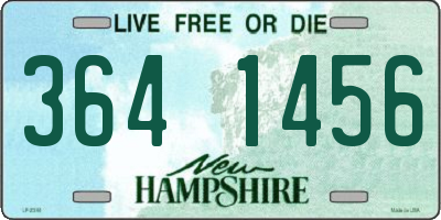 NH license plate 3641456