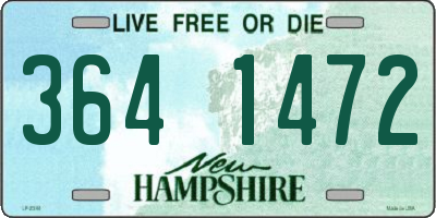 NH license plate 3641472