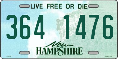 NH license plate 3641476