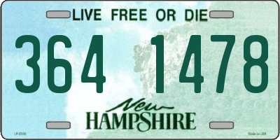 NH license plate 3641478