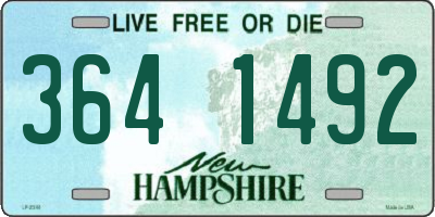 NH license plate 3641492