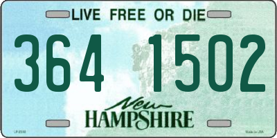 NH license plate 3641502