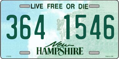 NH license plate 3641546