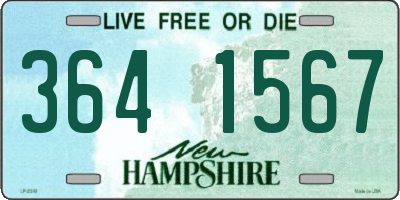 NH license plate 3641567