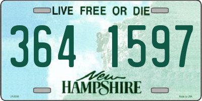 NH license plate 3641597