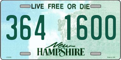 NH license plate 3641600
