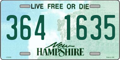 NH license plate 3641635
