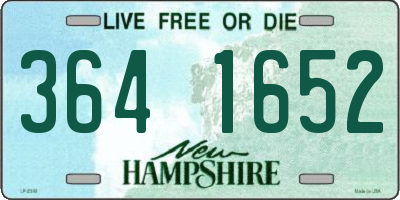 NH license plate 3641652