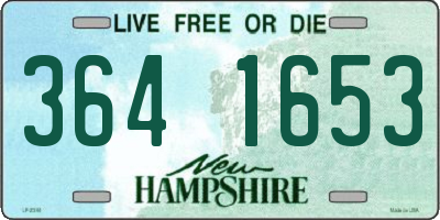 NH license plate 3641653