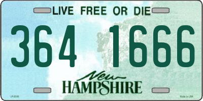 NH license plate 3641666