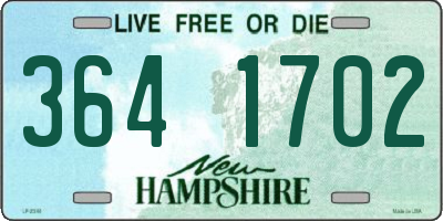 NH license plate 3641702