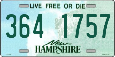 NH license plate 3641757
