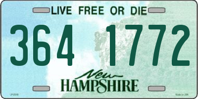 NH license plate 3641772