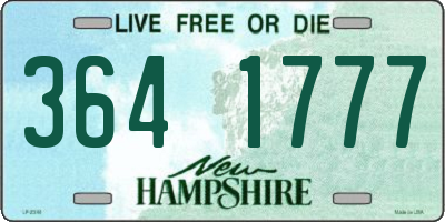 NH license plate 3641777