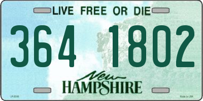 NH license plate 3641802