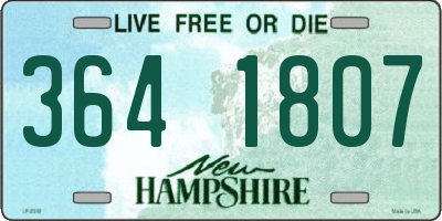 NH license plate 3641807