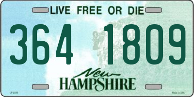 NH license plate 3641809