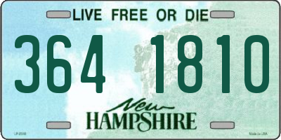 NH license plate 3641810