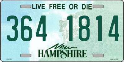 NH license plate 3641814