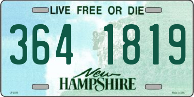 NH license plate 3641819