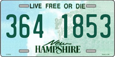NH license plate 3641853